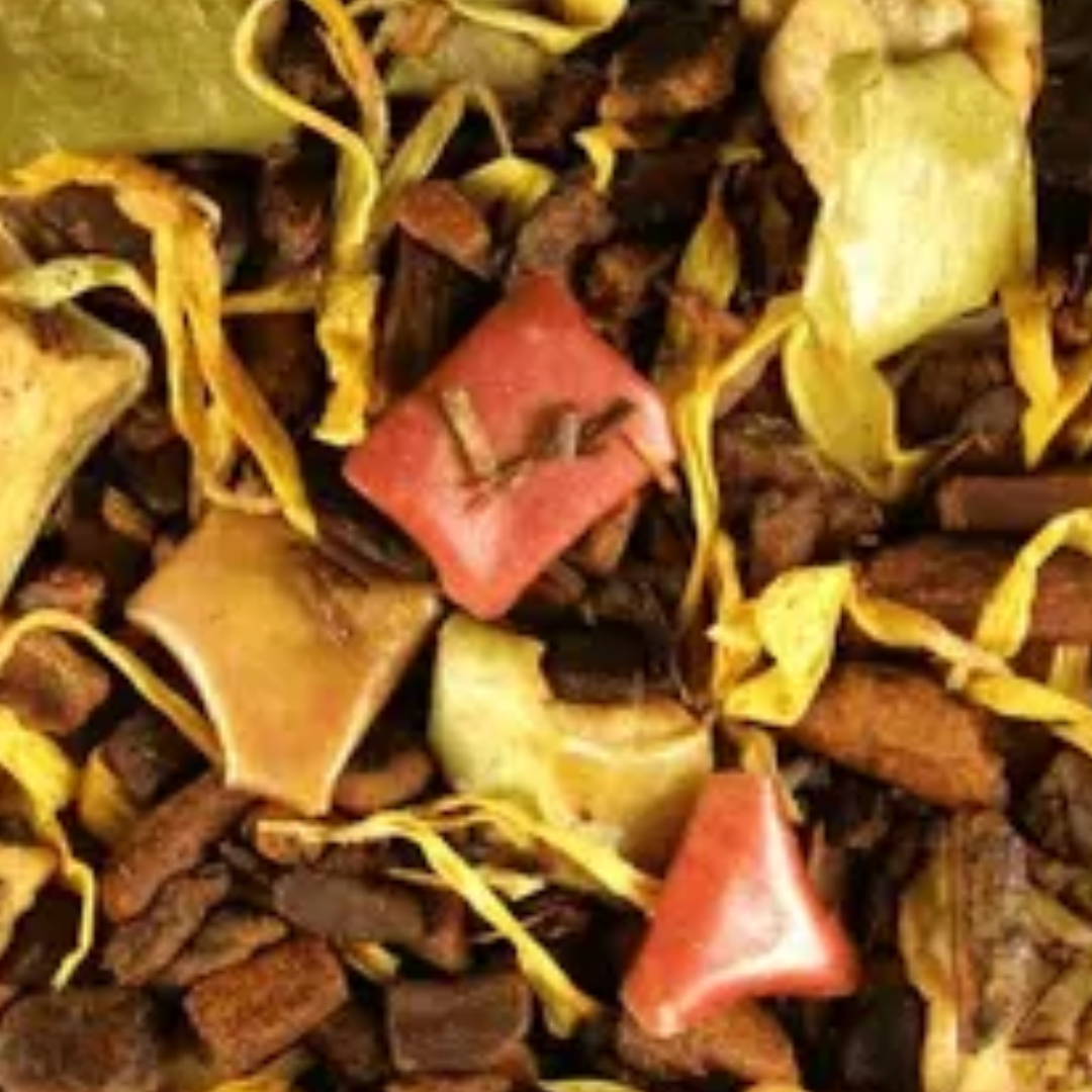 apple cinnamon tisane loose leaf herbal tea with apple pieces and cinnamon berry kissed bliss
