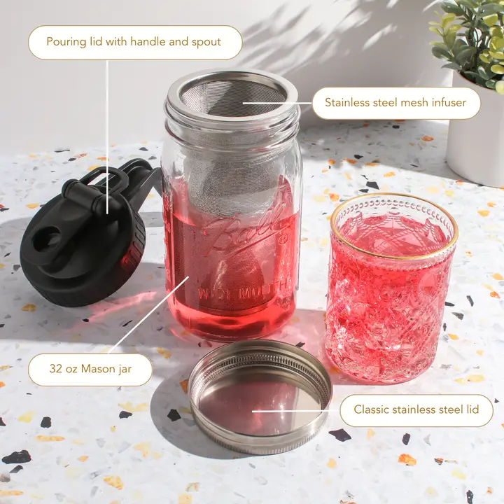 mason jar cold brew iced tea kit