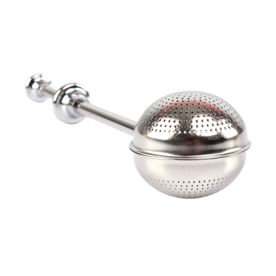 push-handle stainless steel tea infuser