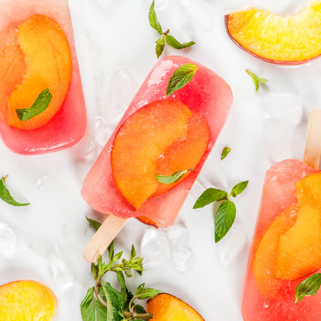peachy calm tea pops