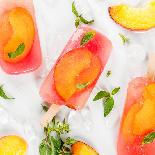 peachy calm tea pops