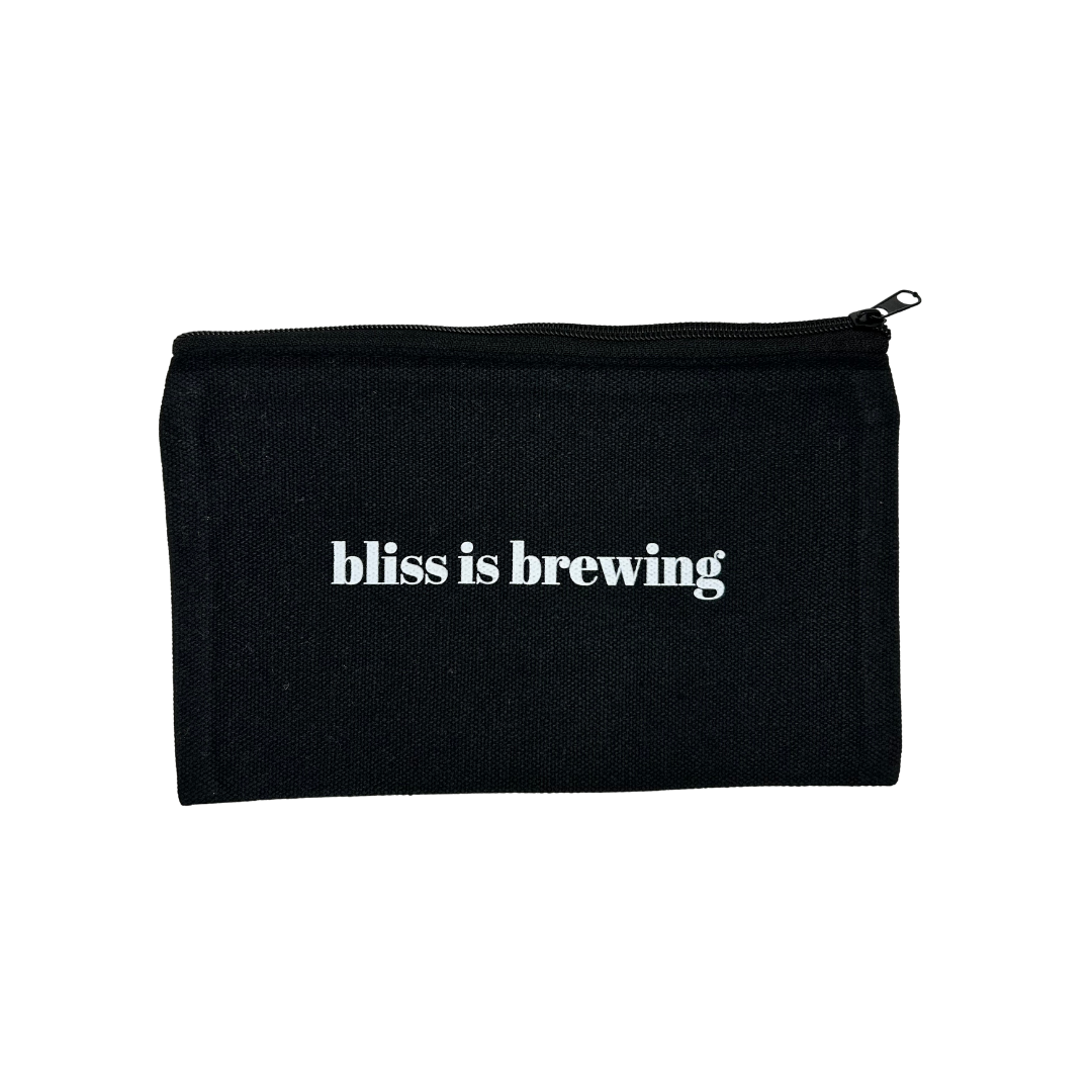 botanical canvas pouch for loose leaf herbal tea storage and gifting berry kissed bliss