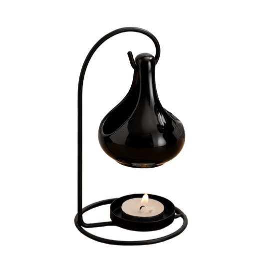 black hanging decorative oil and wax burner tealight powered home fragrance berry kissed bliss