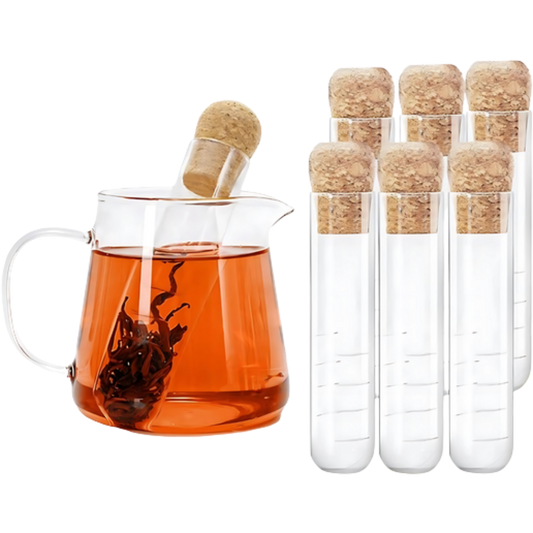 glass tea infuser jar with cork lid for loose leaf herbal tea berry kissed bliss