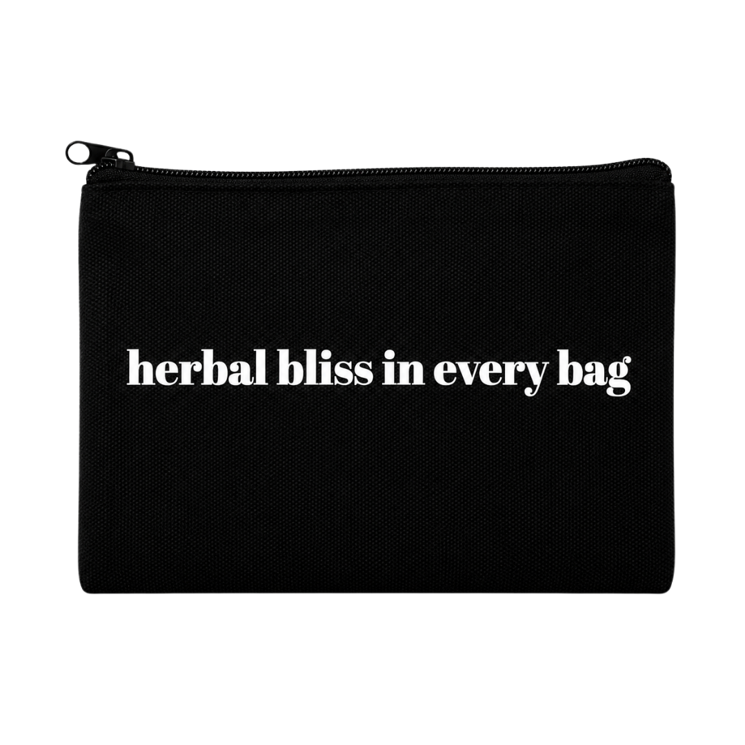 botanical canvas pouch
