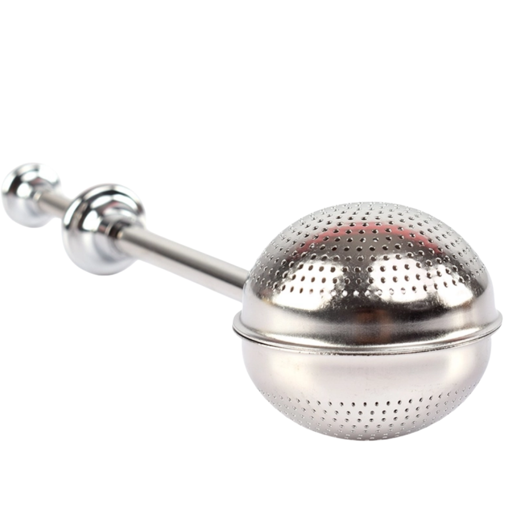 push handle stainless steel loose leaf tea infuser berry kissed bliss