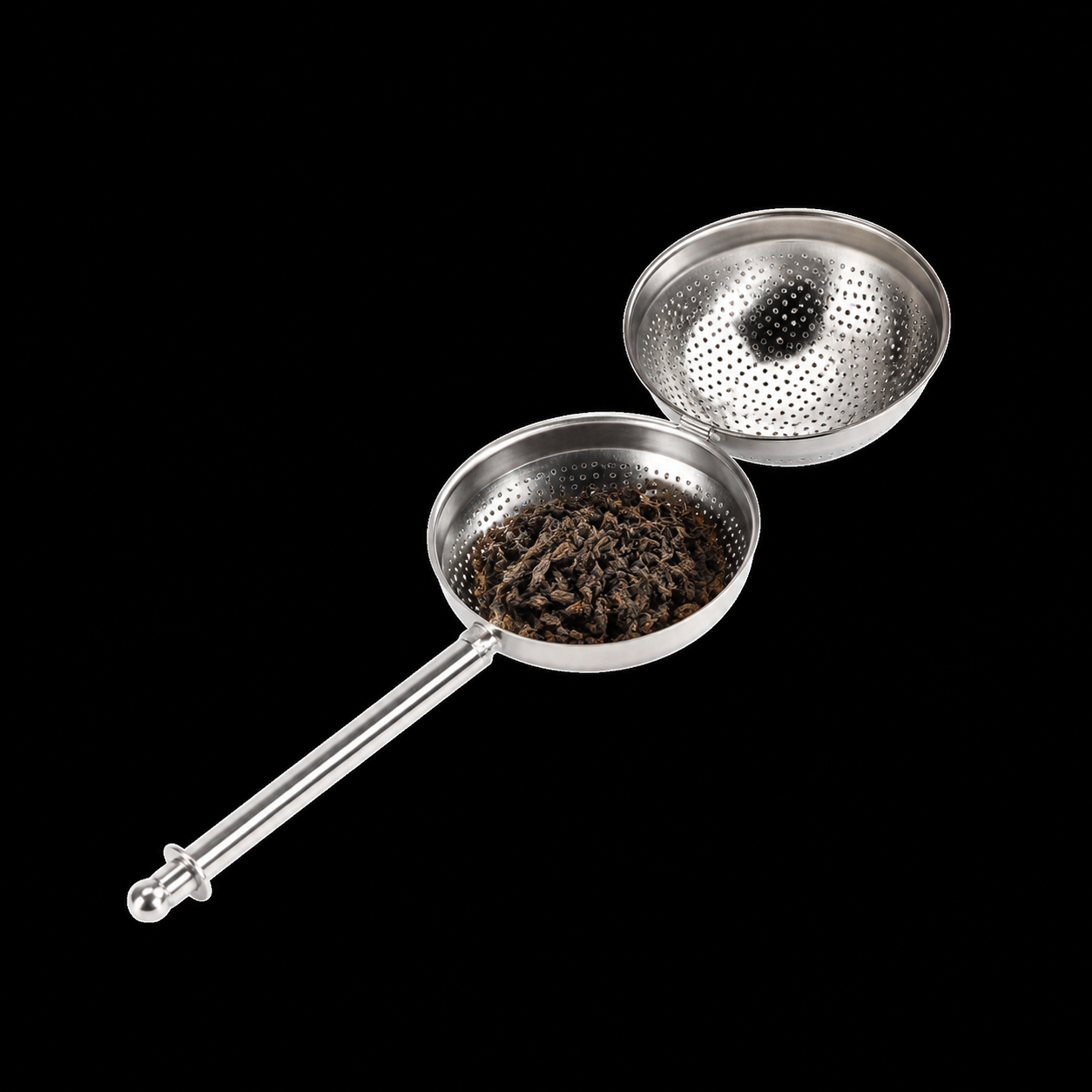 push handle stainless steel tea infuser