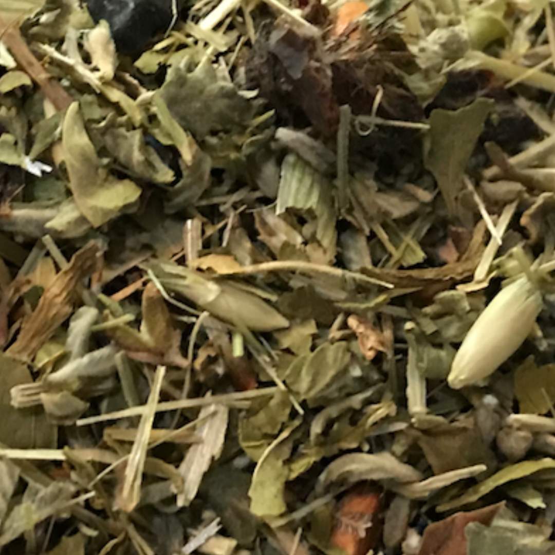 tension tamer loose leaf herbal tea for nervous system ease with skullcap passionflower and lemon balm berry kissed bliss
