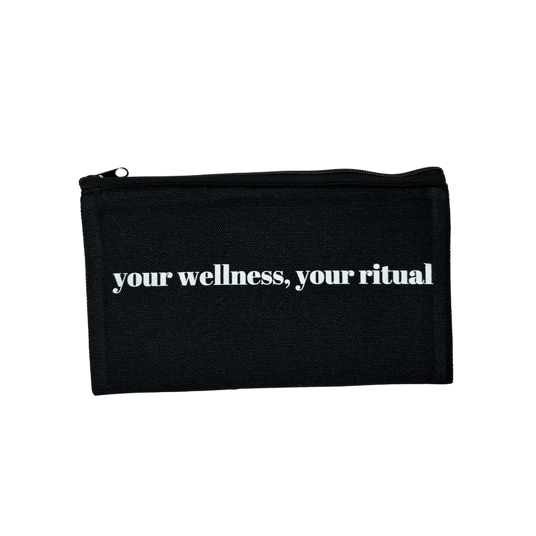 botanical canvas pouch for loose leaf herbal tea storage and gifting berry kissed bliss